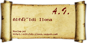 Alföldi Ilona névjegykártya